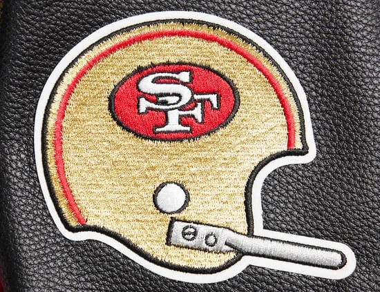 NFL SAN FRANCISCO 49ERS RETRO CLASSIC  RIBBED WOOL VARSITY JACKET | NFL LEATHER JACKET