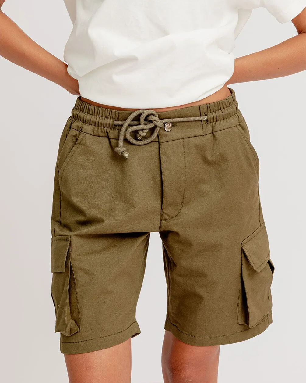 Olive Green Cargo Short