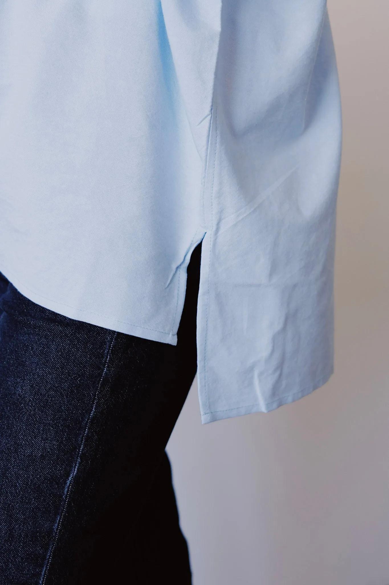 oversize shirt - tahira - blue chambray