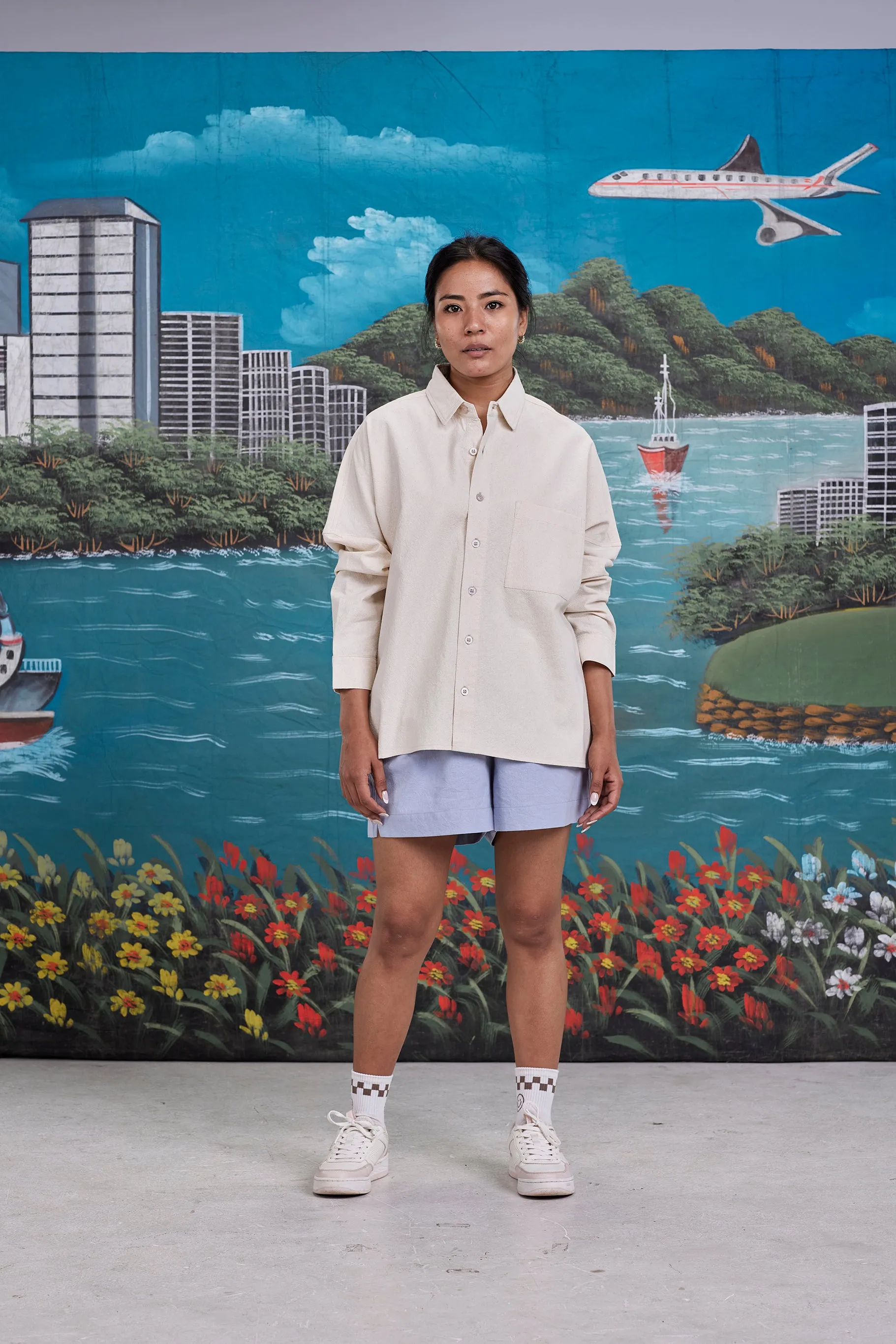 oversize shirt - tahira - off white