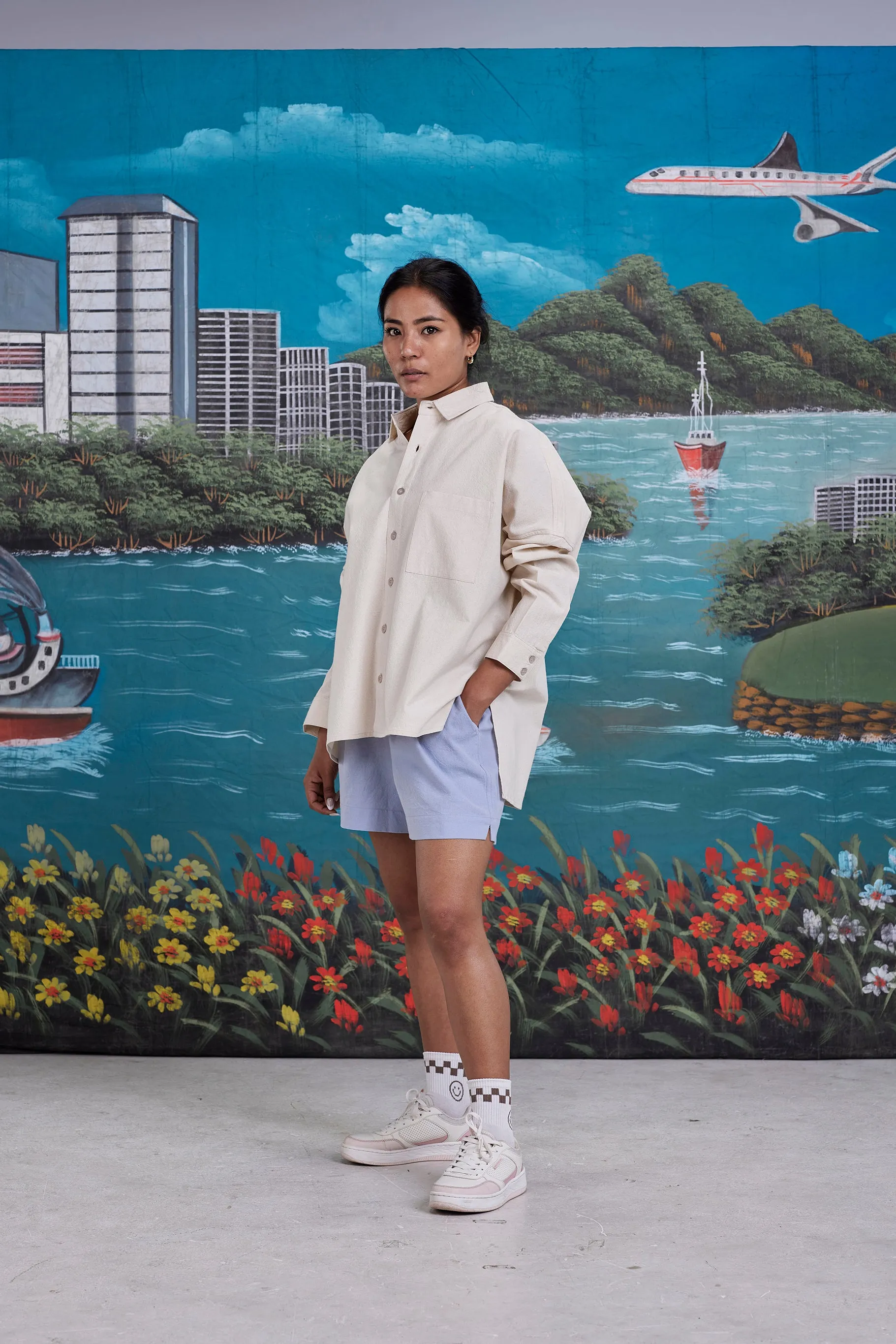 oversize shirt - tahira - off white