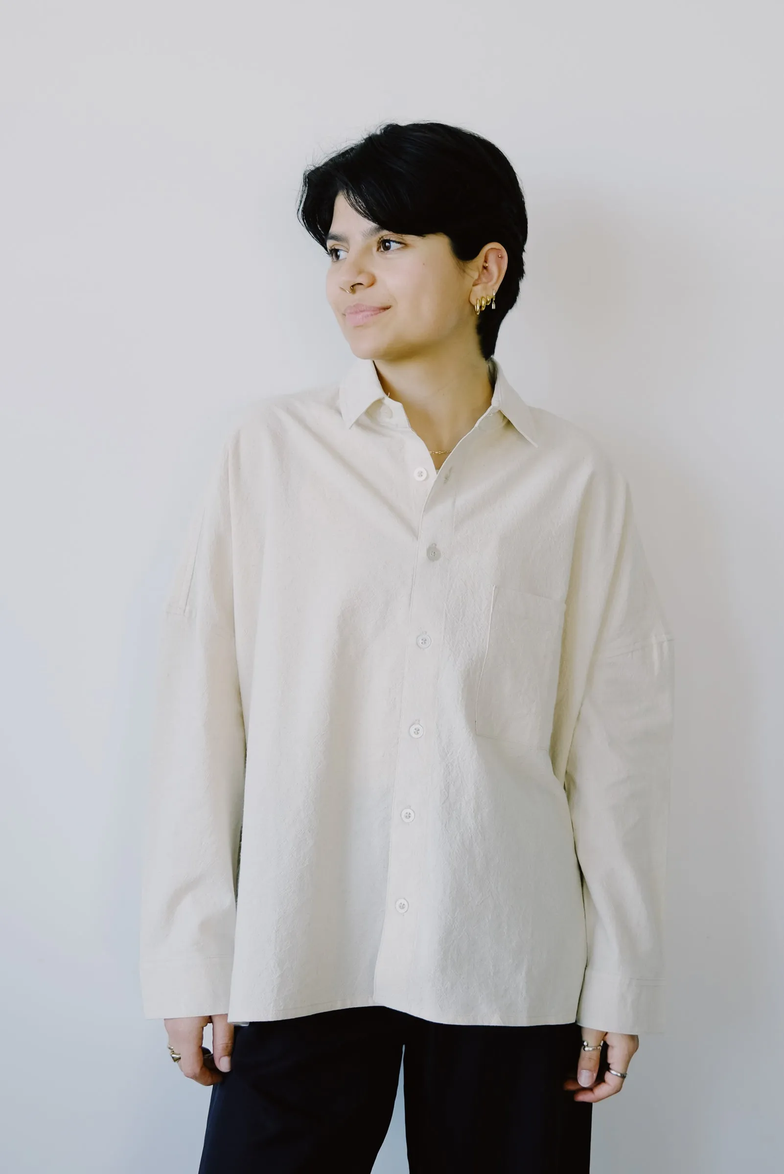 oversize shirt - tahira - off white