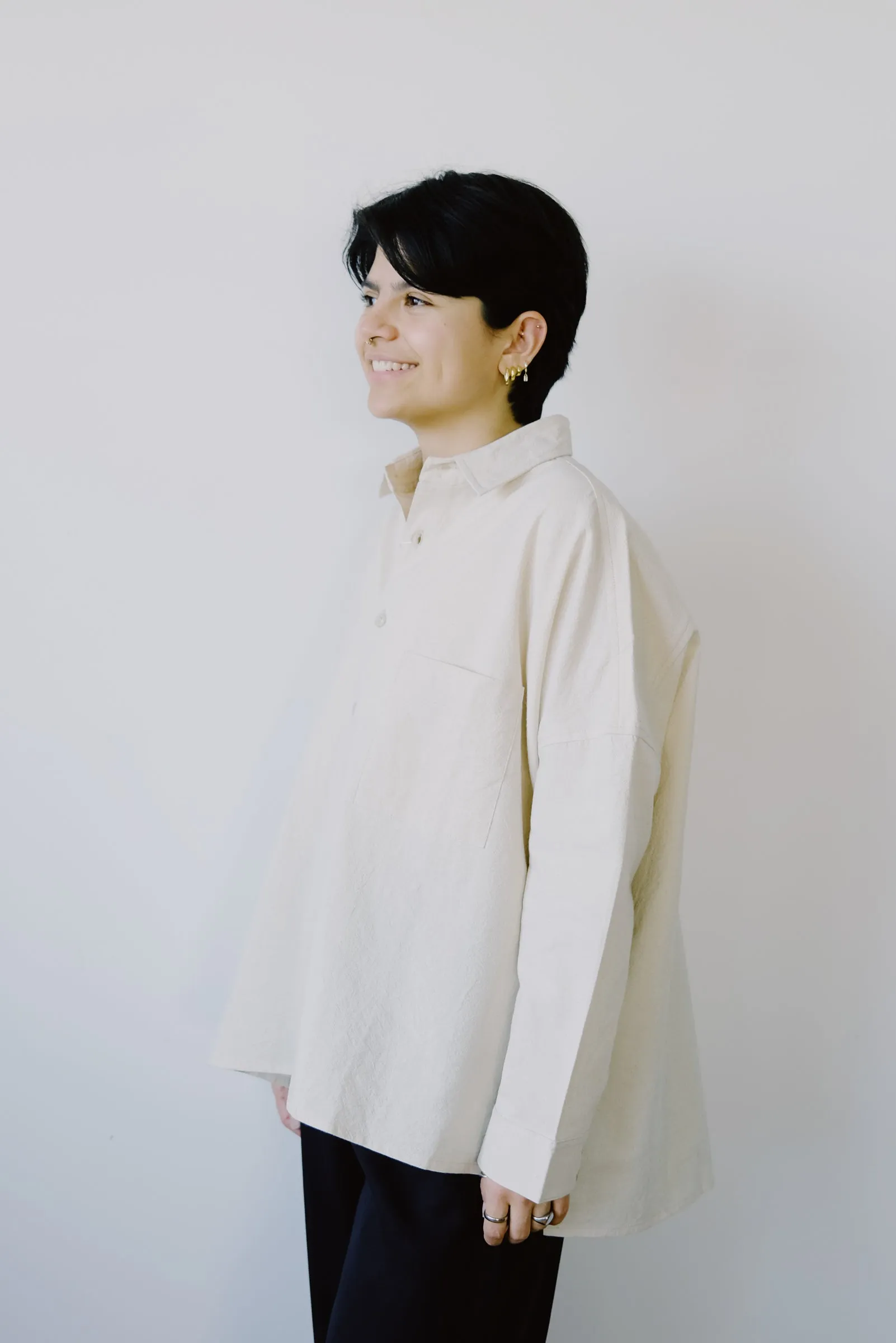 oversize shirt - tahira - off white