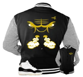 Retro 11 Gratitude DMP Raging Face Varsity Jacket