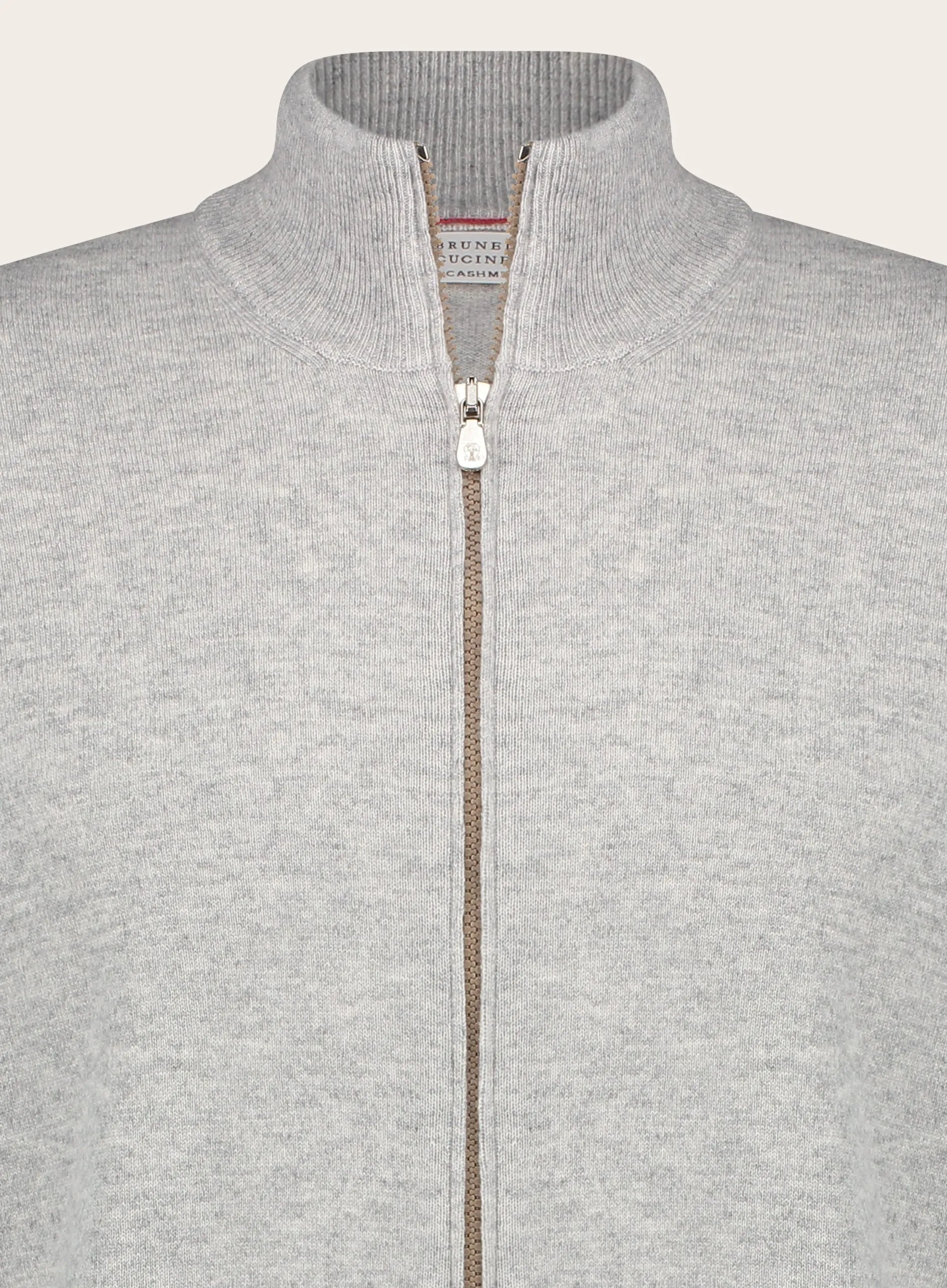 Slim-fit ritsvest van cashmere
