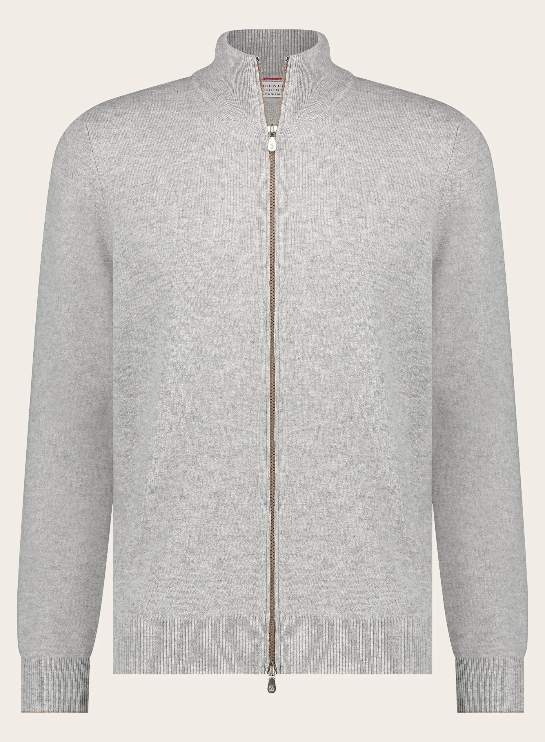 Slim-fit ritsvest van cashmere