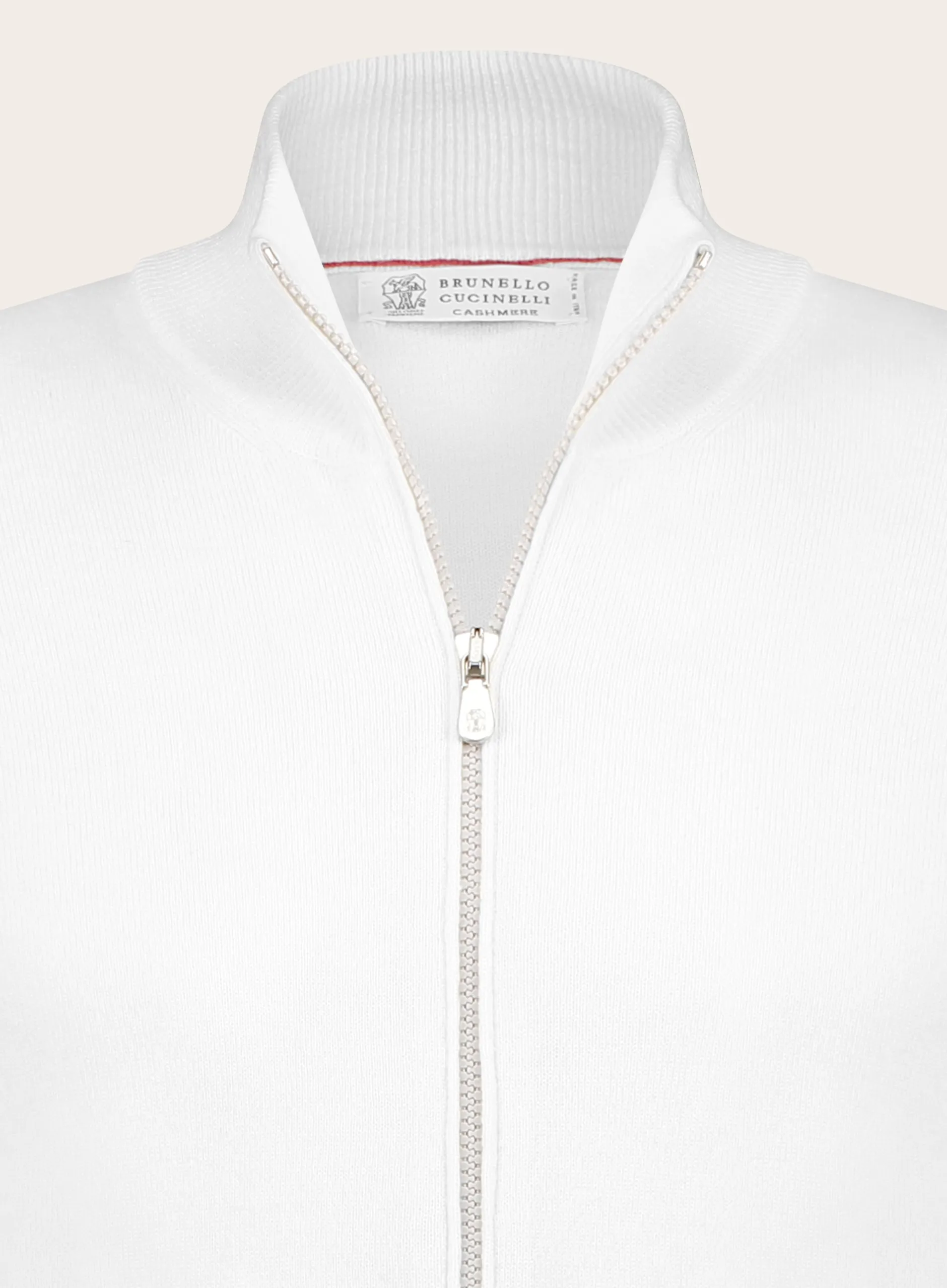 Slim-fit ritsvest van cashmere