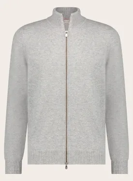 Slim-fit ritsvest van cashmere