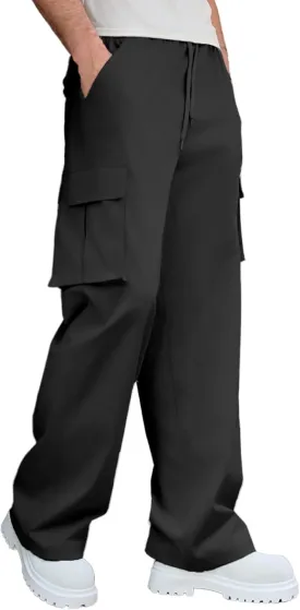 Susclude Mens Baggy Cargo Pants Big and Tall Wide Leg Sweatpants Summer Lightweight Elastic Waist Casual Pants for 2025