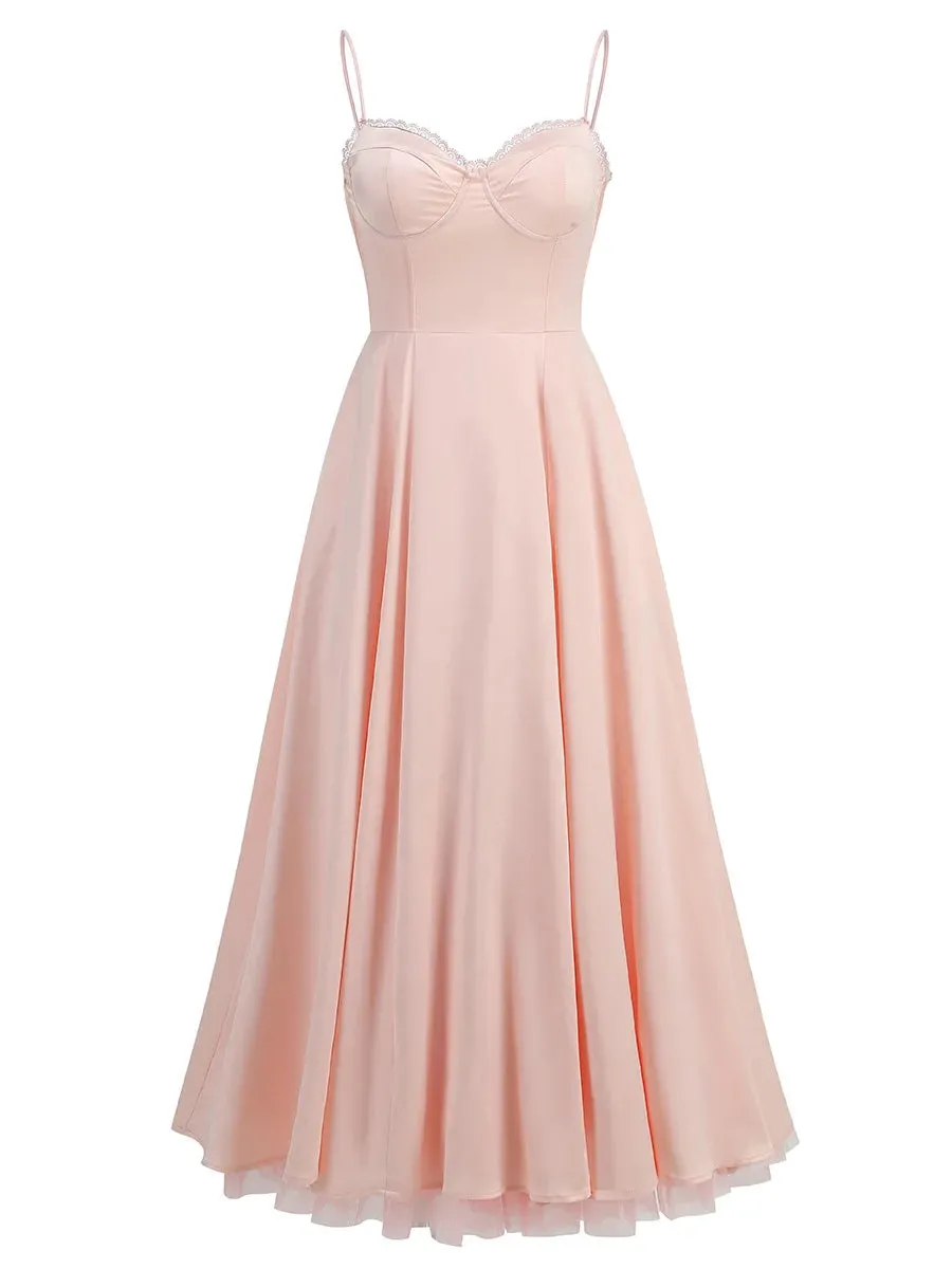 Trend4us Women's Elegant Sweetheart Flare Maxi Dress