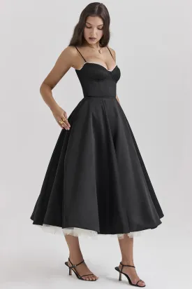 Trend4us Women's Elegant Sweetheart Flare Maxi Dress