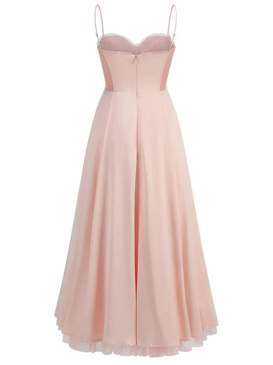 Trend4us Women's Elegant Sweetheart Flare Maxi Dress