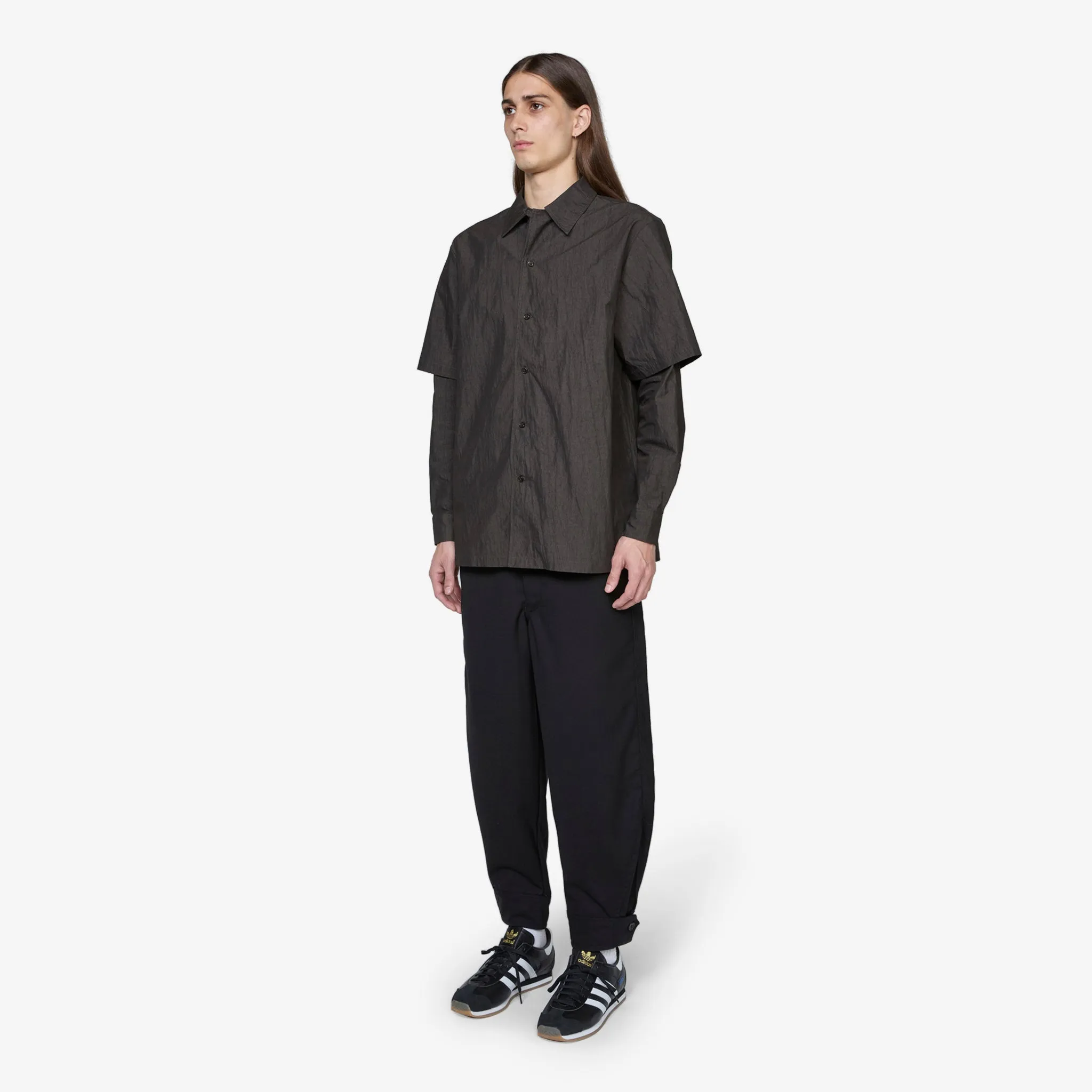 Two-Layered Longsleeve Shirt Dark Grey