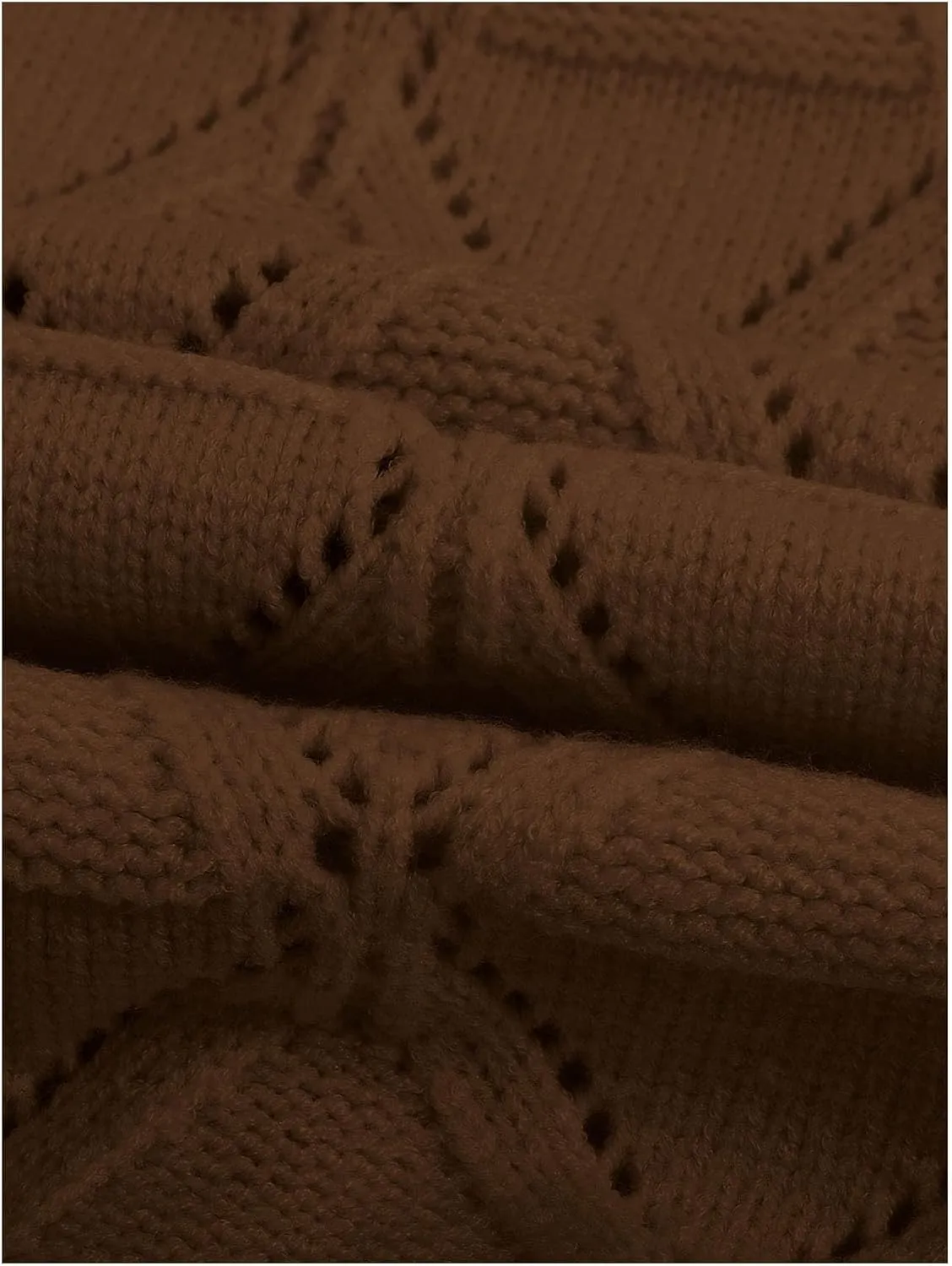 Verdusa Women's Old Money Bow Tie Crochet Sweater Vest Contrast Binding Knot Front V Neck Knit Top