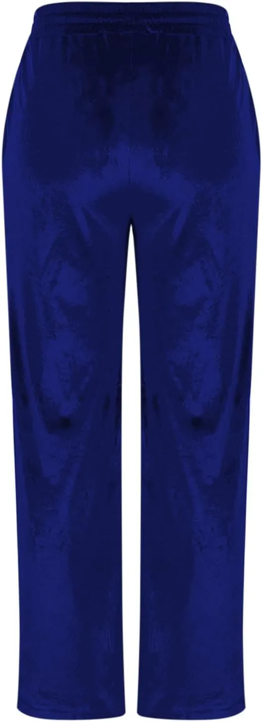 Women Velour Pants Soft Velvet Sweatpants Straight Leg Athletic Joggers Casual Lounge Pajama Pants with Pockets